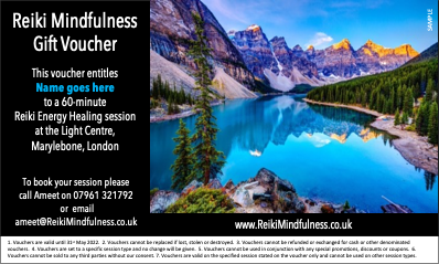 Reiki Gift Voucher Sample