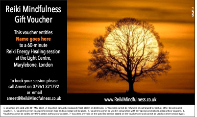 Reiki Mindfulness Gift Voucher Example